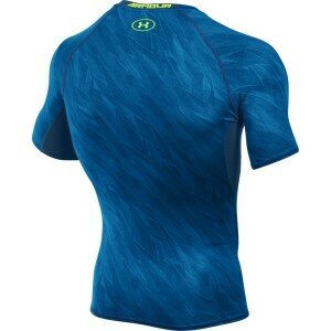 koszulka męska rashguard UNDER ARMOUR Heatgear Printed Shortsleeve Compression Shirt 1257477-438