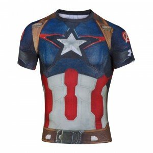 koszulka męska rashguard UNDER ARMOUR Alter Ego Captain America 1268262-410